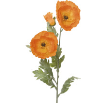 Kunstmatige klaproos met bloemen en bladeren