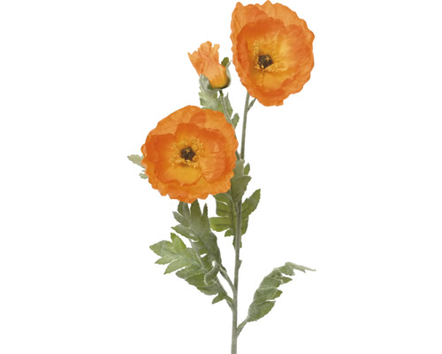 Kunstmatige klaproos met bloemen en bladeren