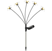 Tuin prikker met zonnepaneel en vijf bijenlampen