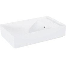 Rechthoekige opzetwastafel van keramiek