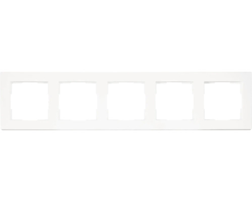 Witte lichtschakelaar frame met vijf openingen