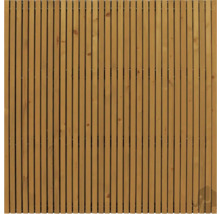 Houten schutting met verticale lamellen