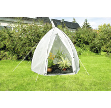 Tunnelkas met planten in de tuin