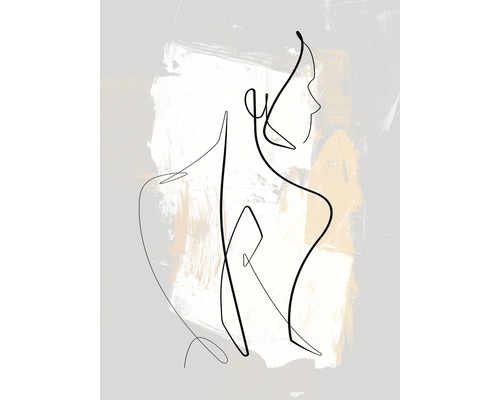 PURE LIVING Decopaneel Female Abstract Line Art II 30x40 cm