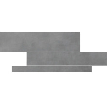 Grijze wandtegels van steengoed in dwarsformaat