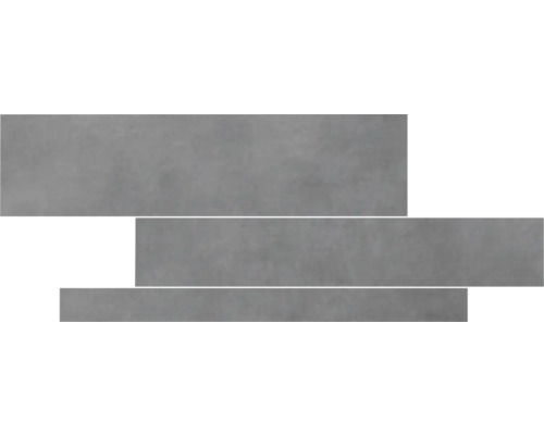 Wand- en vloertegel Bologna antraciet matenmix gerectificeerd Grijze wandtegels van steengoed in dwarsformaat