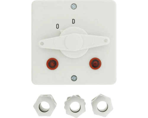 Combinatieschakelaar met stelring voor sanitair toepassingen