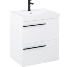 Wastafelonderkast met twee laden en kraan