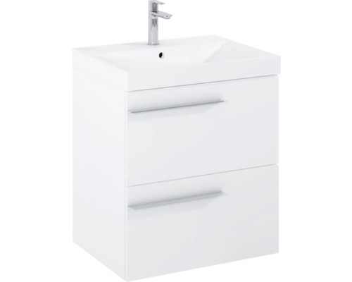 Wastafelonderkast met twee laden en kraan