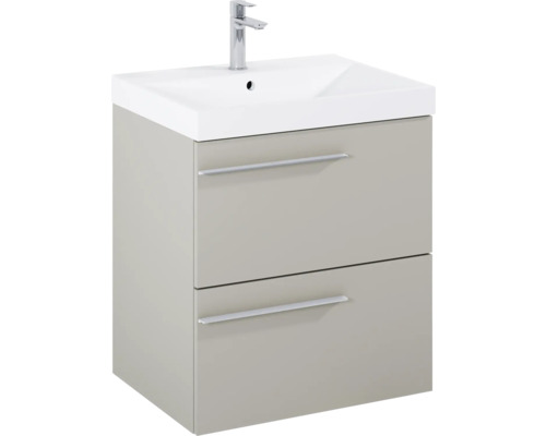 Wastafelonderkast met twee laden en opzetwastafel