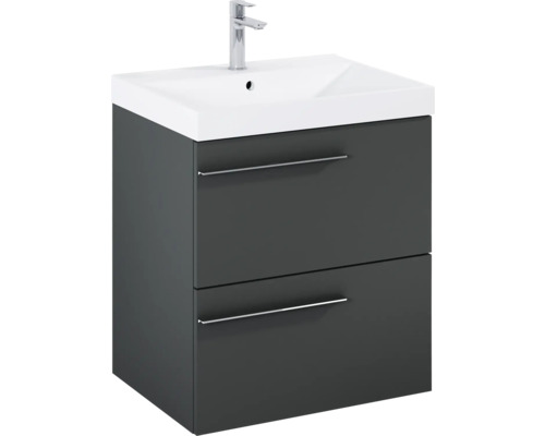 Wastafelonderkast met twee laden en opzetwastafel