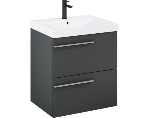 Wastafelonderkast met twee laden en opzetwastafel