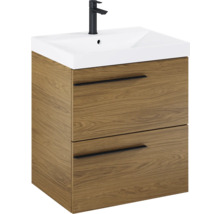 Wastafelmeubel met twee laden, wastafel en kraan