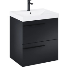 Wastafelonderkast met twee laden, wastafel en kraan