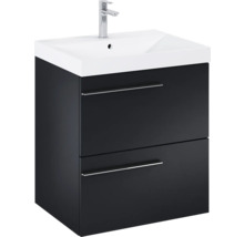 Wastafelonderkast met twee laden, wastafel en kraan