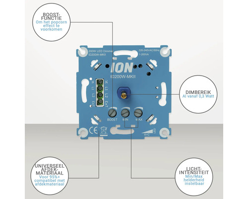 200 Watt led dimmer met boost functie