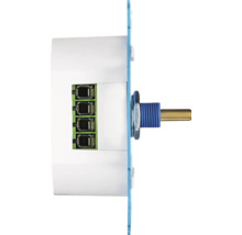 Zijaanzicht van een draaischakelaar voor inbouwmontage