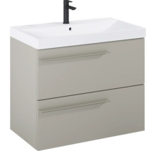 Wastafelonderkast met twee laden en opzetwastafel