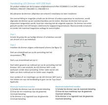 Handleiding LED Dimmer WIFI 200 Watt