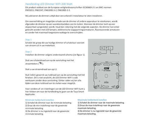 Handleiding LED Dimmer WIFI 200 Watt