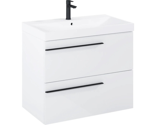 Wastafelonderkast met twee laden en kraan