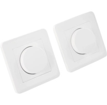 Twee lichtdimmers voor wandmontage