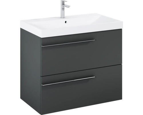 Wastafelonderkast met twee laden en wastafel