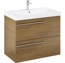Wastafelmeubel met houtlook en twee lades