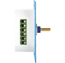 Dimmer voor wandmontage met draaiknop en aansluitklemmen