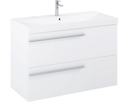 Wastafelonderkast met twee laden en kraan