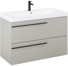 Wastafelonderkast met twee laden en opzetwastafel