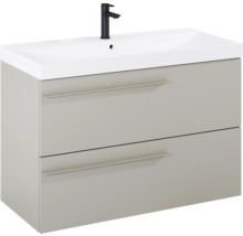 Wastafelonderkast met twee laden en opzetwastafel