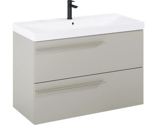 Wastafelonderkast met twee laden en opzetwastafel