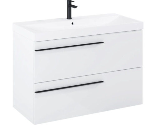 Wastafelmeubel met onderkast, twee lades en kraan