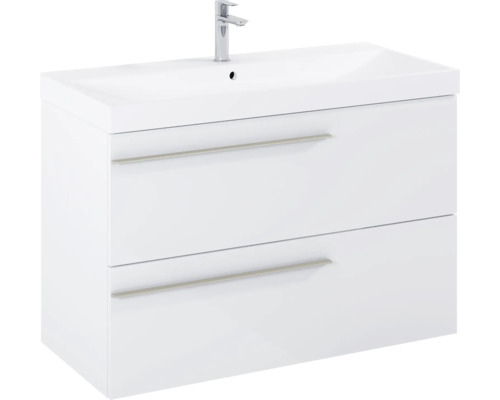 Wastafelonderkast met twee laden en kraan