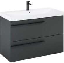 Wastafelonderkast met twee laden en opzetwastafel