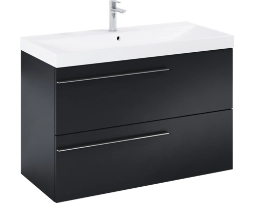 Wastafelonderkast met twee laden en opzetwastafel