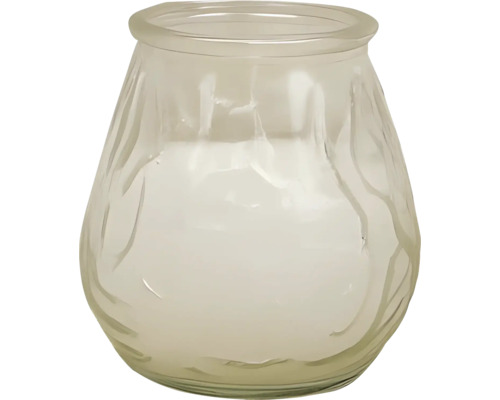 Glazen pot met bloemmotief