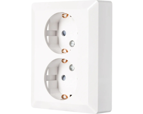 Dubbel stopcontact voor gebruik binnenshuis