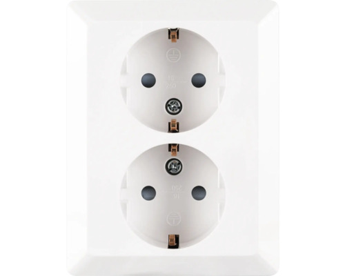 Dubbel stopcontact voor wandmontage