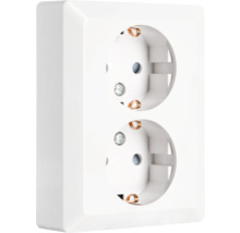 Dubbel stopcontact voor wandmontage