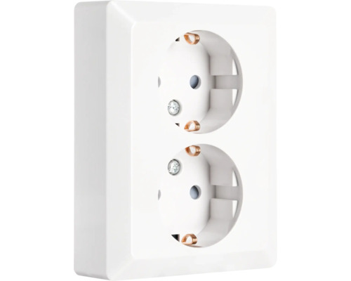 Dubbel stopcontact voor wandmontage