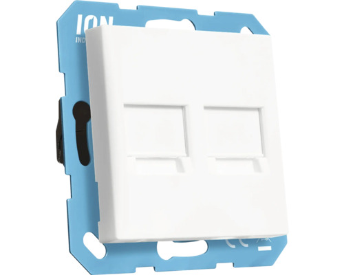 Dubbele netwerkdoos voor wandmontage