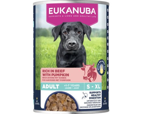 Eukanuba nat hondenvoer met rund en pompoen voor volwassen honden