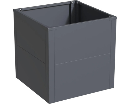 Vierkante plantenbak van metaal