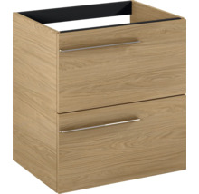 Wastafelonderkast met twee laden en handgrepen