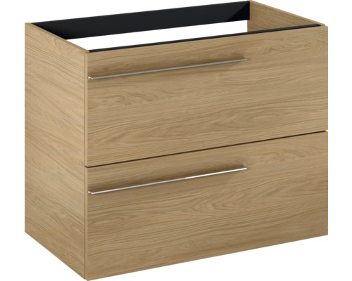 Wastafelonderkast met twee lades en handgrepen