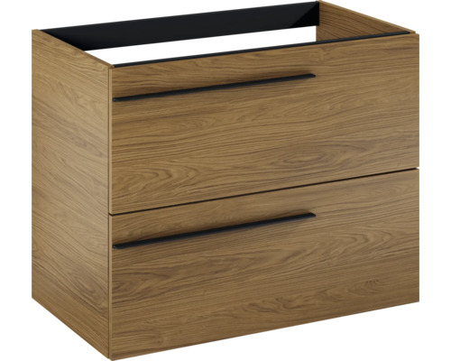 Wastafelonderkast met twee laden in houten design