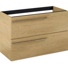 Wastafelonderkast met twee lades en handgrepen