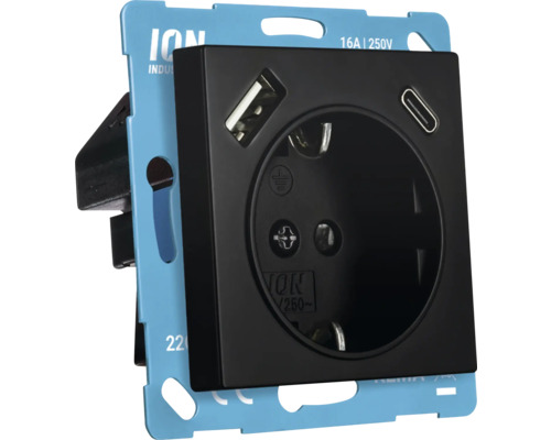 Stopcontact met USB- en USB-C-aansluiting